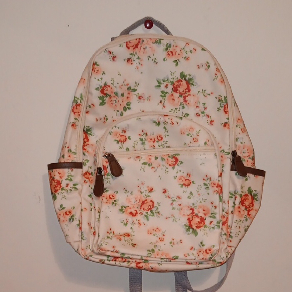 Floral Cream Backpack